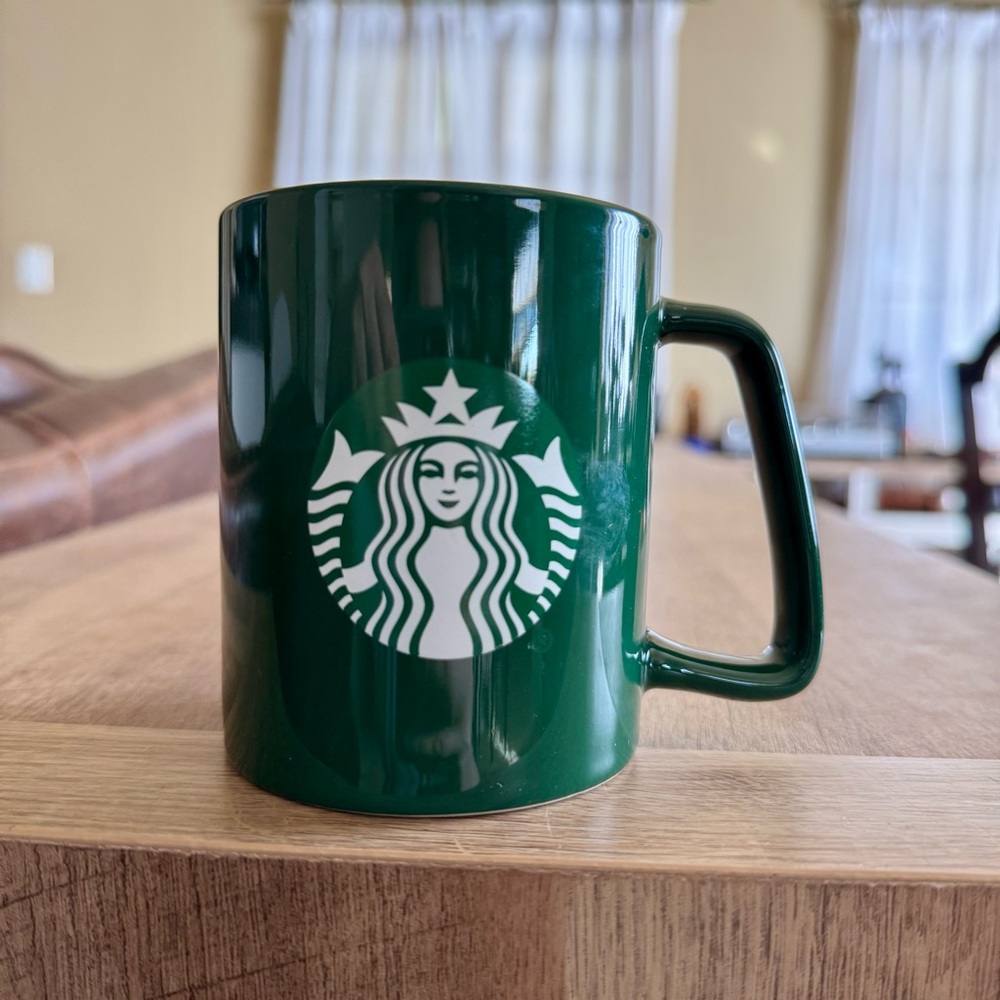Starbucks Classic Green Mermaid Logo Coffee Mug Retro Design 11 fl oz